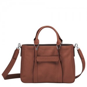 Longchamp 3D Top handle bag S Cognac | EIJVP-5104