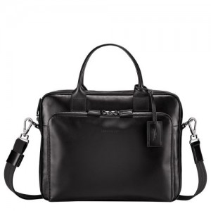 Longchamp Baxi Briefcase S Black | ZKNVL-1923