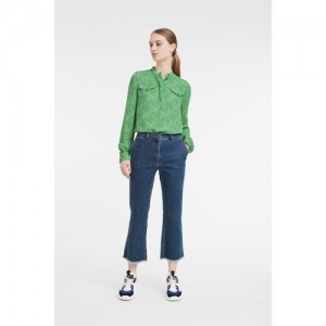 Longchamp Blouse Green | VROYU-4906