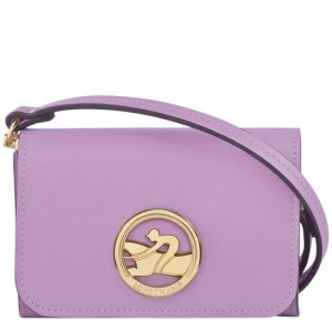 Longchamp Box-Trot Coin purse with shoulder strap Lilac | ZBLIW-1092