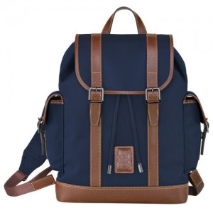 Longchamp Boxford Backpack Blue | CXUDK-9604