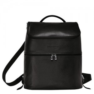 Longchamp Le Foulonne Backpack Black | PEZFY-5382