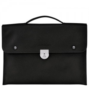 Longchamp Le Foulonne Briefcase S Black | PHINR-3604