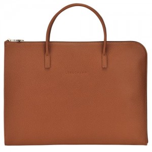 Longchamp Le Foulonne Briefcase S Caramel | OFIUC-2473