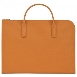 Longchamp Le Foulonne Briefcase S Saffron | SBYLD-9180