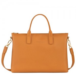 Longchamp Le Foulonne Briefcase S Saffron | GMZFY-5862