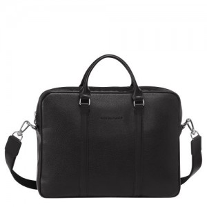 Longchamp Le Foulonne Briefcase XS Black | JXUWB-6249