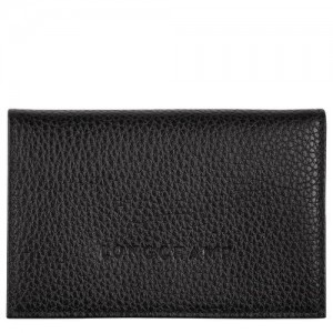 Longchamp Le Foulonne Card holder Black | YIGCX-3782