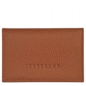 Longchamp Le Foulonne Card holder Caramel | TYAOS-4678