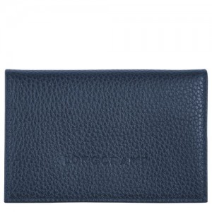 Longchamp Le Foulonne Card holder Navy | TAYUB-6057