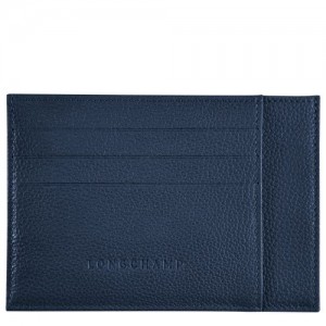 Longchamp Le Foulonne Card holder Navy | WXVMR-8243