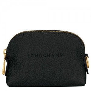 Longchamp Le Foulonne Coin purse Black | ELTUQ-0214