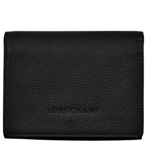 Longchamp Le Foulonne Compact wallet Black | KFWGY-0317