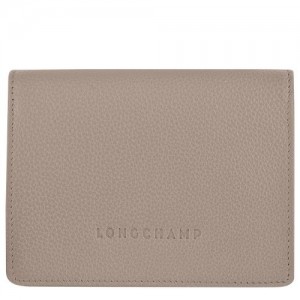 Longchamp Le Foulonne Compact wallet Turtledove | OPUBZ-7405