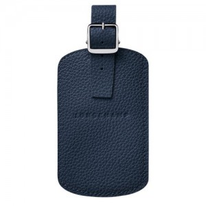 Longchamp Le Foulonne Luggage tag Navy | BOYES-4196