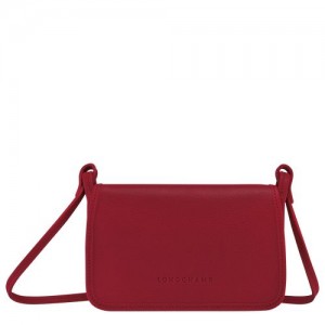 Longchamp Le Foulonne On Chain Wallet on chain Red | SJZVR-7194