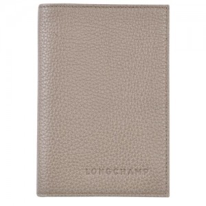 Longchamp Le Foulonne Passport cover Turtledove | AFZIQ-6239