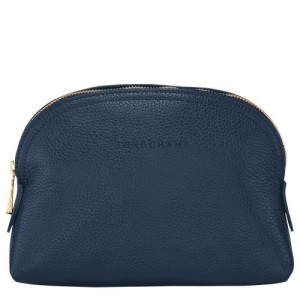 Longchamp Le Foulonne Pouch Navy | ULKQH-1608