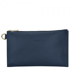 Longchamp Le Foulonne Pouch Navy | XKWIJ-7801