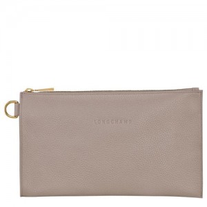 Longchamp Le Foulonne Pouch Turtledove | VJYXW-4085