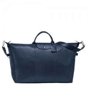 Longchamp Le Foulonne Travel bag L Navy | EBJOP-5087