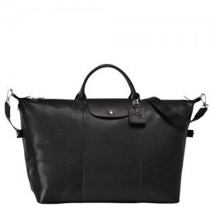 Longchamp Le Foulonne Travel bag XL Black | YOMKI-6349