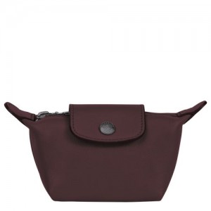 Longchamp Le Pliage Cuir Coin purse Burgundy | ERXCQ-7546