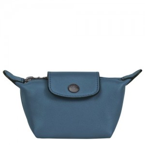 Longchamp Le Pliage Cuir Coin purse Pilot Blue | CTRDL-8514