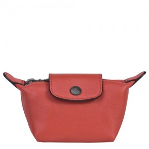 Longchamp Le Pliage Cuir Coin purse Terracotta | OUYAW-7380