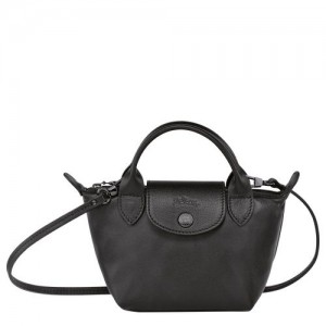 Longchamp Le Pliage Cuir Crossbody bag Black | VLTUH-9352