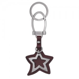 Longchamp Le Pliage Cuir Key-rings Burgundy | SIGMA-9308