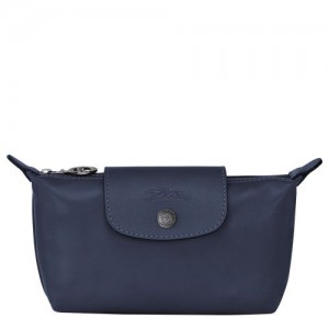 Longchamp Le Pliage Cuir Pouch Navy | YCBSQ-4308