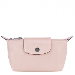 Longchamp Le Pliage Cuir Pouch Pale Pink | QTCBH-4098