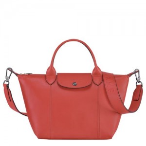 Longchamp Le Pliage Cuir Top handle bag S Terracotta | PXGVC-8976