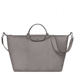 Longchamp Le Pliage Cuir Travel bag L Turtledove | DPROY-2501