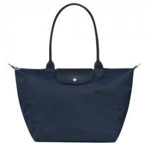 Longchamp Le Pliage Green Shoulder bag L Navy | GBUIC-1023