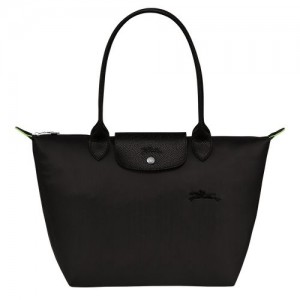 Longchamp Le Pliage Green Shoulder bag S Black | REMIJ-4870