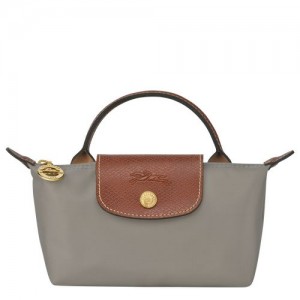 Longchamp Le Pliage Original Pouch with handle Turtledove | SAQNL-6853