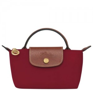 Longchamp Le Pliage Original Pouch with handle Red | GJVWF-5019