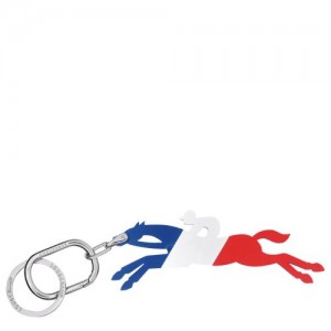 Longchamp Le Pliage Tres Paris Horse key rings Navy | NWOKG-5437