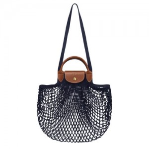 Longchamp Le Pliage filet Top handle bag Navy | DZABS-9087