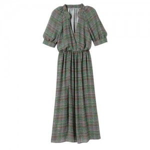 Longchamp Long dress Grey/Green | GNHDQ-1794