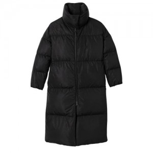 Longchamp Long puffer jacket Black | HBZSP-4982