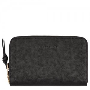 Longchamp Mailbox Compact wallet Black | WDSKN-7904