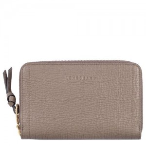 Longchamp Mailbox Compact wallet Taupe | IWEDX-7284