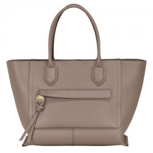 Longchamp Mailbox Top handle bag L Taupe | MSRCI-2786