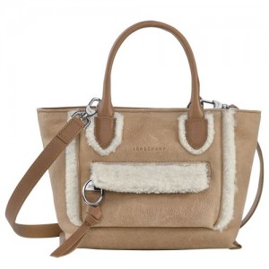 Longchamp Mailbox Top handle bag S Natural | IXHCL-7502