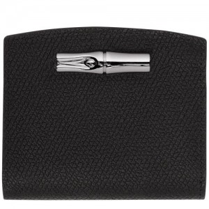 Longchamp Roseau Compact wallet Black | KLSJZ-8014