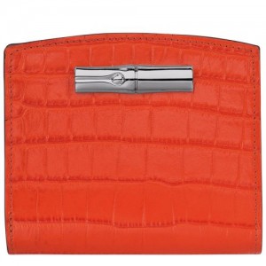 Longchamp Roseau Compact wallet Orange | ZFMUX-2018