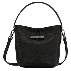 Longchamp Roseau Essential Bucket bag S Black | CQJTZ-4819